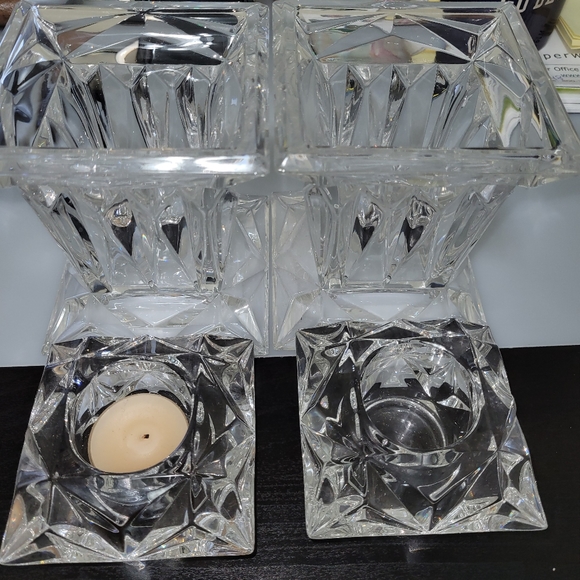 Crystal Party Lite Vase/Candel Holders